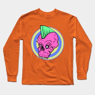 Mohawk skull Long Sleeve T-Shirt